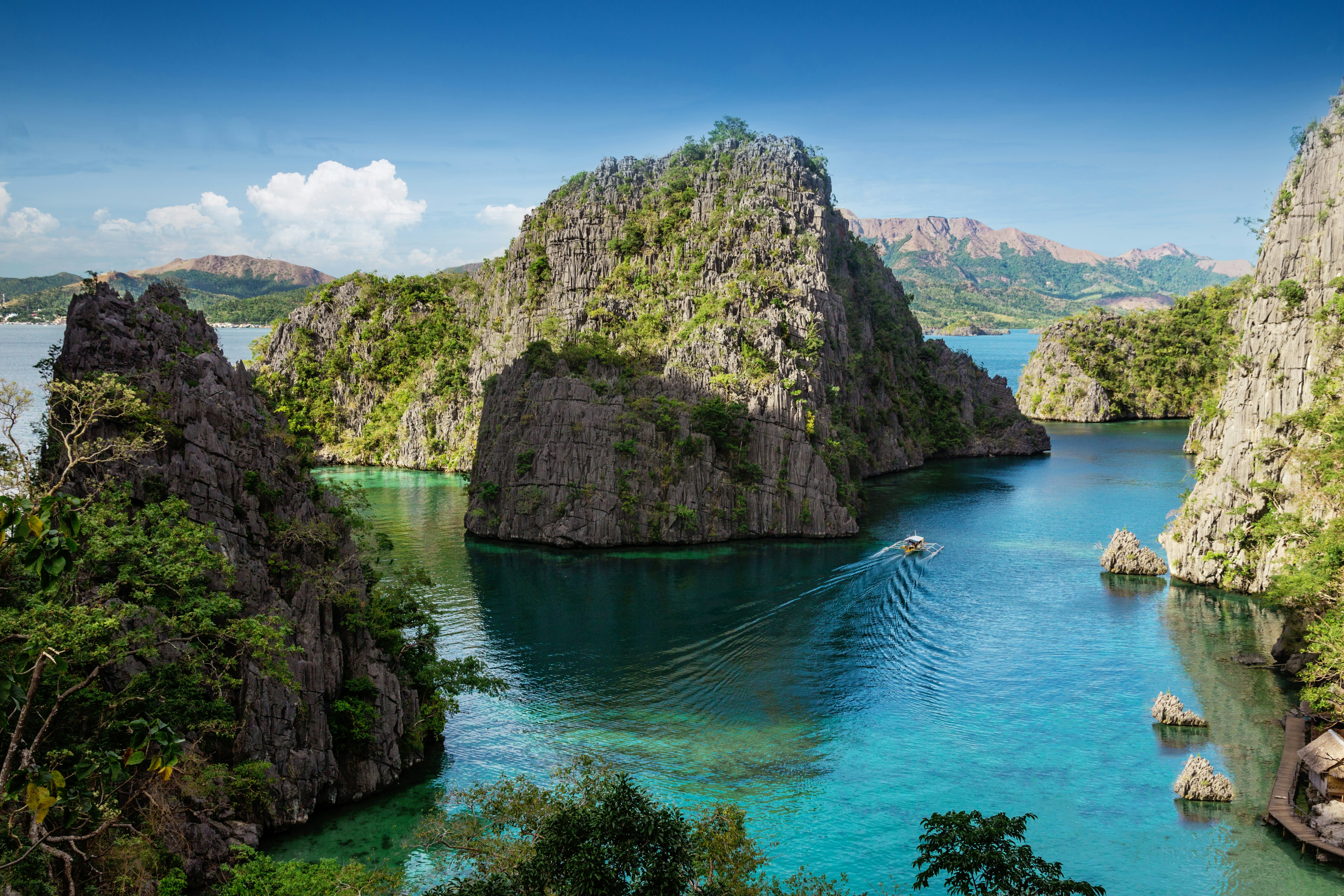 High-angle view of Kayangan Lake.