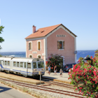 Algajola railway station. Balagne. Corse. France.