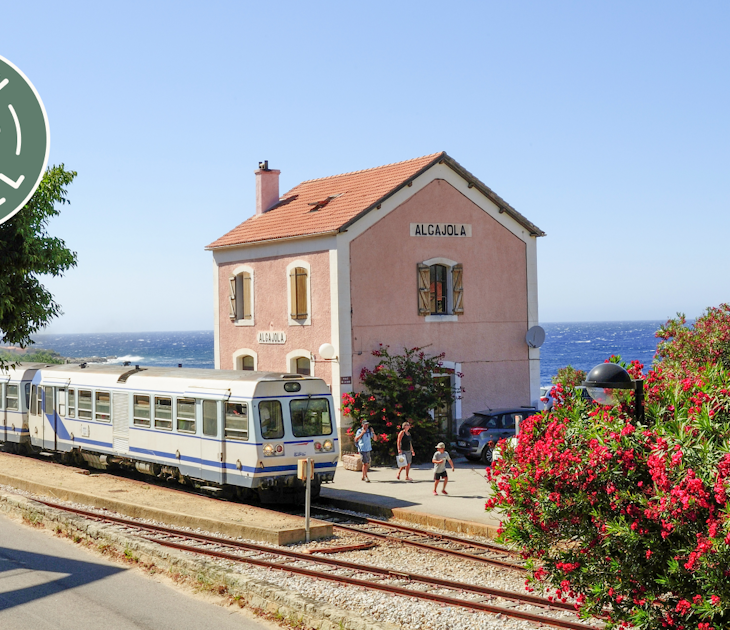 Algajola railway station. Balagne. Corse. France.