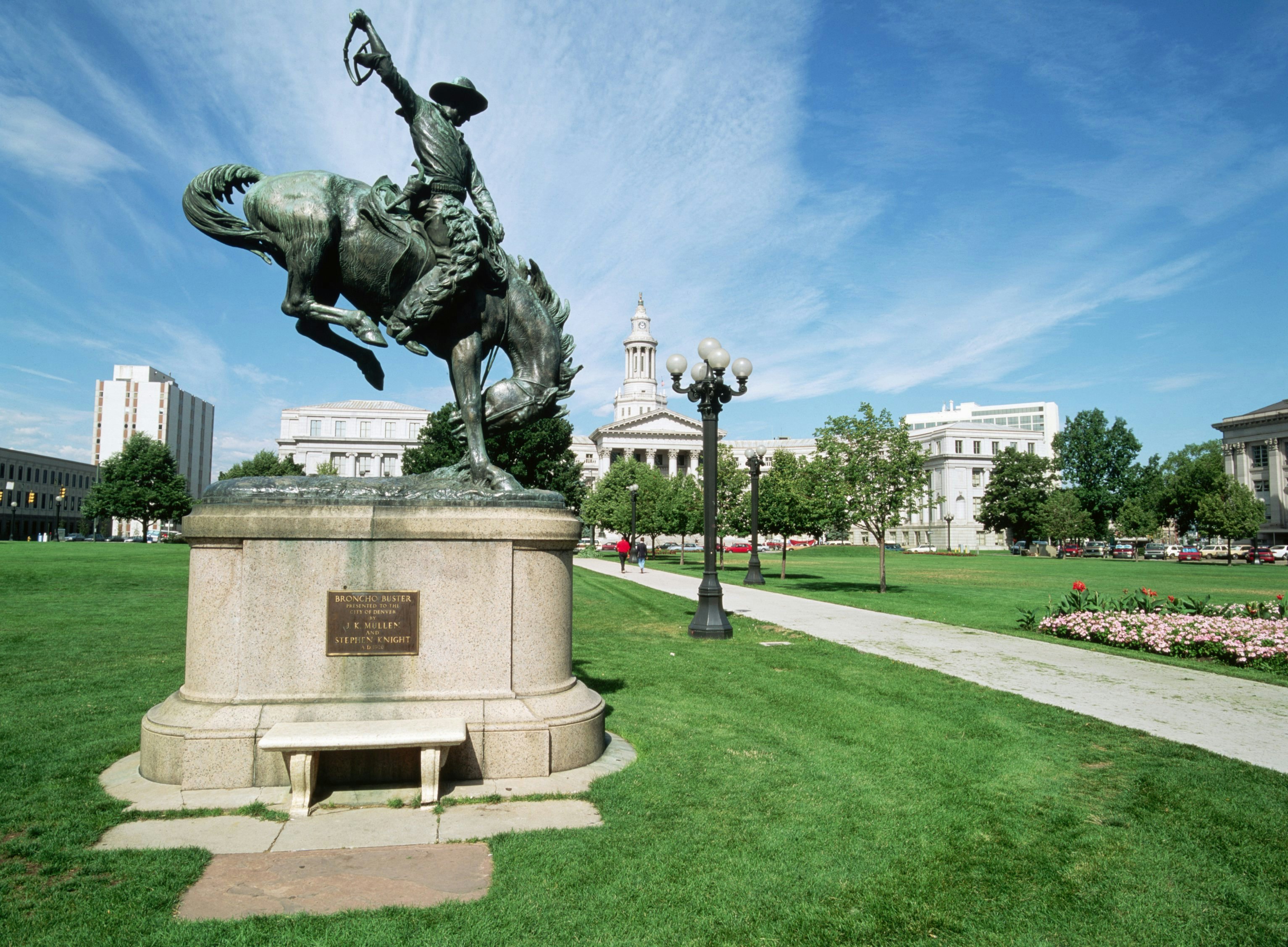 Bronco Buster sculpture
