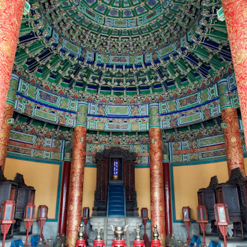 Inside the Imperial Vault of Heaven at the Temple of Heaven Park.