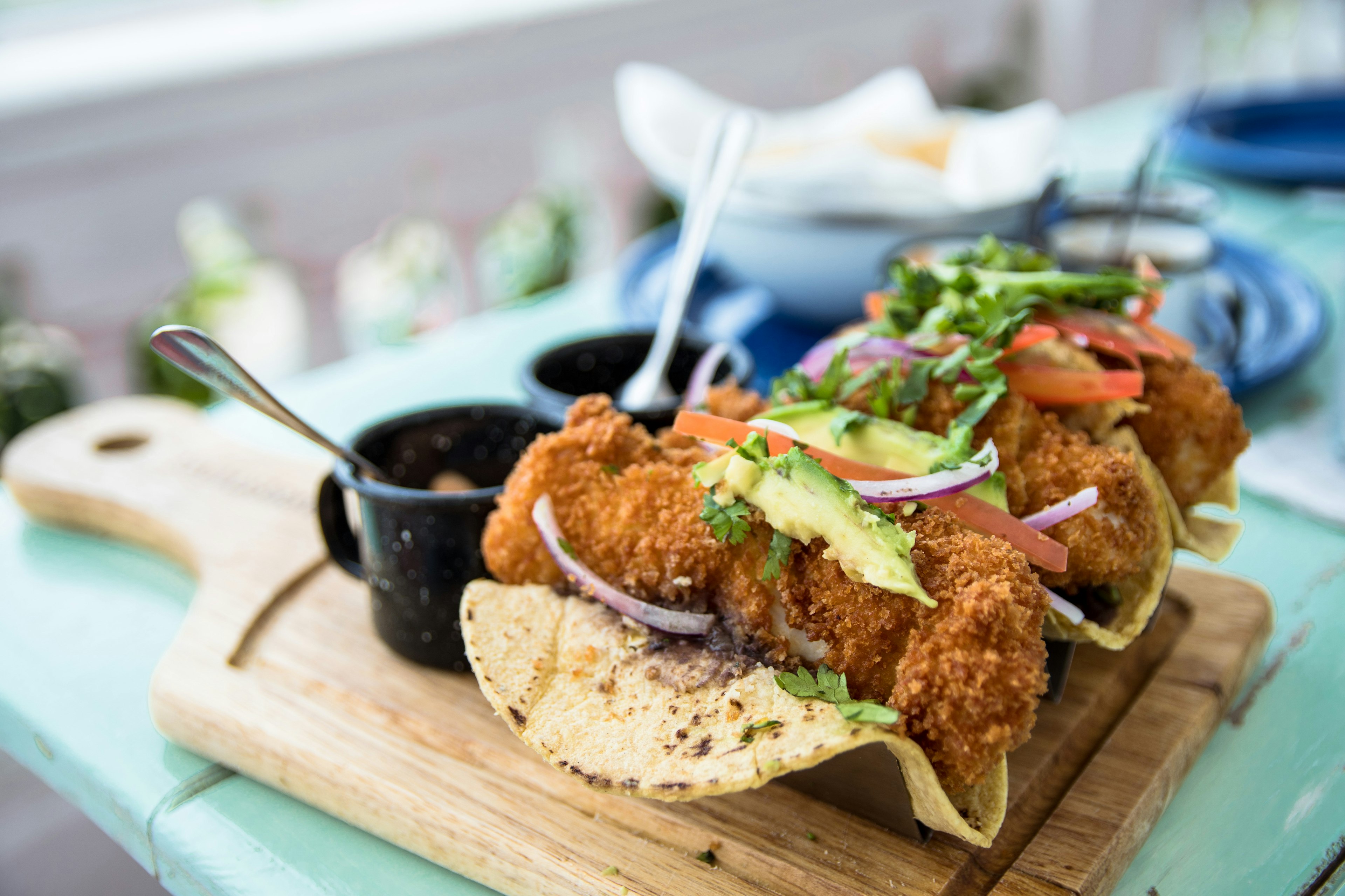 A plate of traditional Mexican tacos