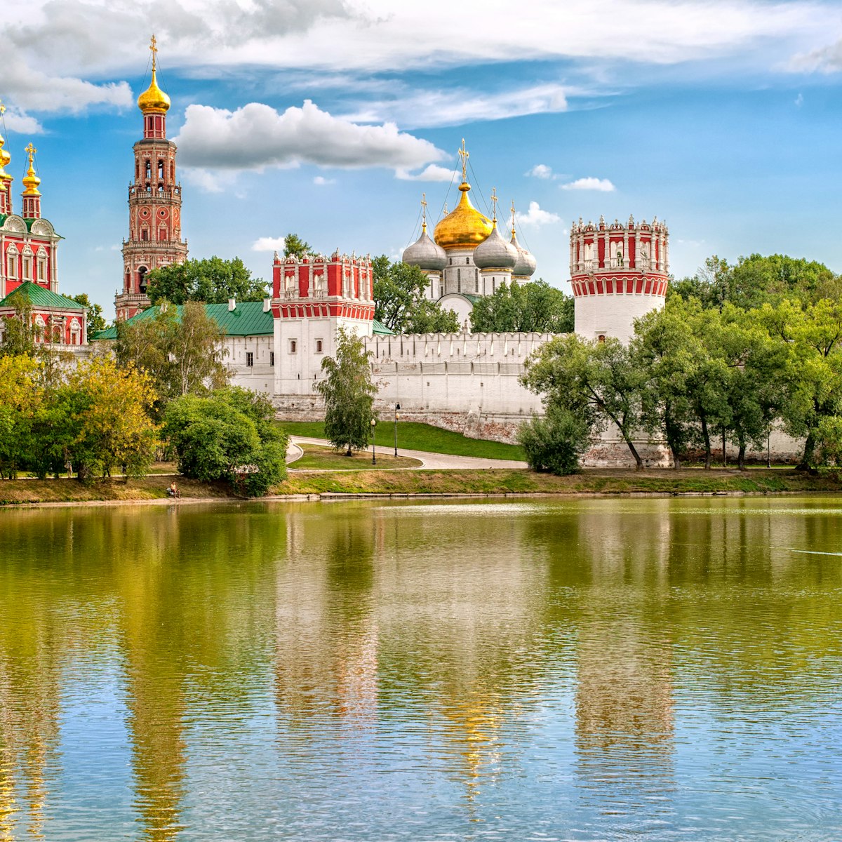 Russian orthodox churches in Novodevichy Convent monastery.
