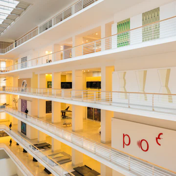 Interior View of the National Gallery in Prague, Trade Fair Palace.