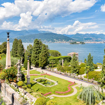 Baroque garden on the Island of Bella in Lake Maggiore.