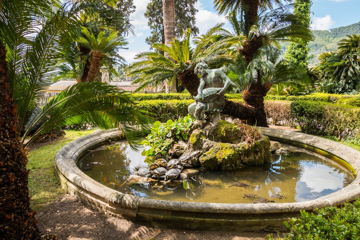 Park and garden of Villa Durazzo in Santa Margherita Ligure.