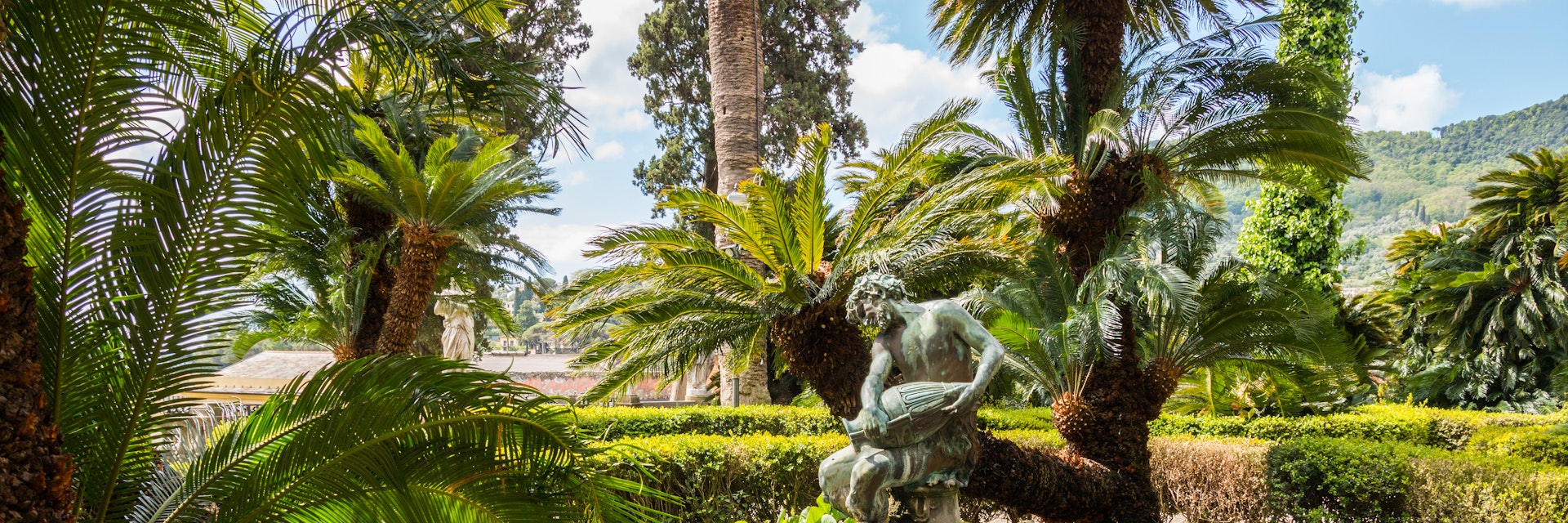 Park and garden of Villa Durazzo in Santa Margherita Ligure.