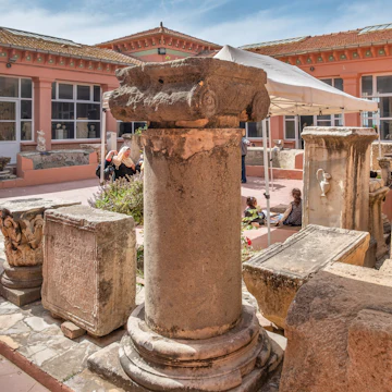 Roman ruins of Caesarea Iol at the museum in Cherchell.