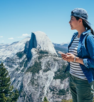 female traveler holding cellphone finding checking the location on the top of the mountain in yosemite national park and look at half dome. beautiful blue sky with amazing nature view.; Shutterstock ID 1254816097; your: Maya Stanton; gl: 65050; netsuite: Online Editorial; full: Google Maps is making it easier to explore national parks ound the world, even if you're offline.
1254816097
female traveler holding cellphone finding checking the location on the top of the mountain in yosemite national park and look at half dome. beautiful blue sky with amazing nature view.