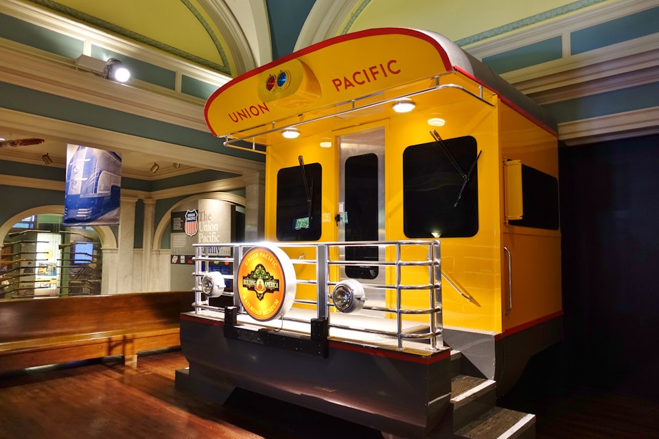 The Union Pacific Railroad Museum, a train museum in Council Bluffs across from Omaha, Nebraska.