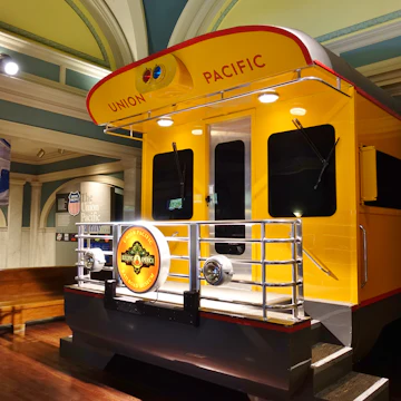 The Union Pacific Railroad Museum, a train museum in Council Bluffs across from Omaha, Nebraska.