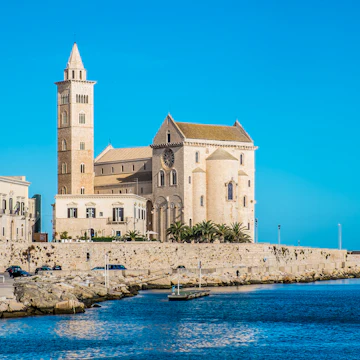 The beautiful cathedral in the city of Trani.