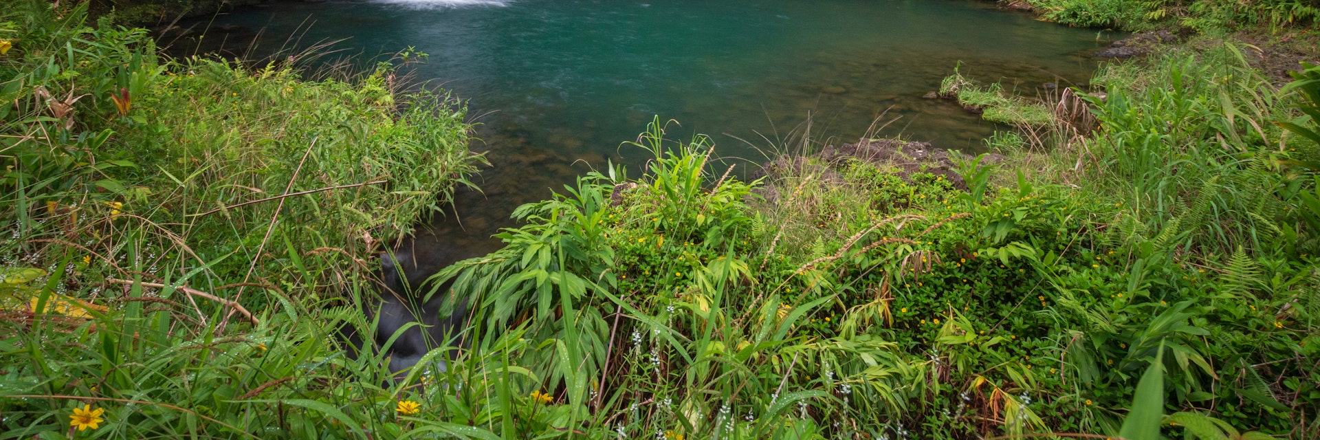 Pua'a Ka'a Falls on the island of Maui at Mile 22 along the Road to Hana.