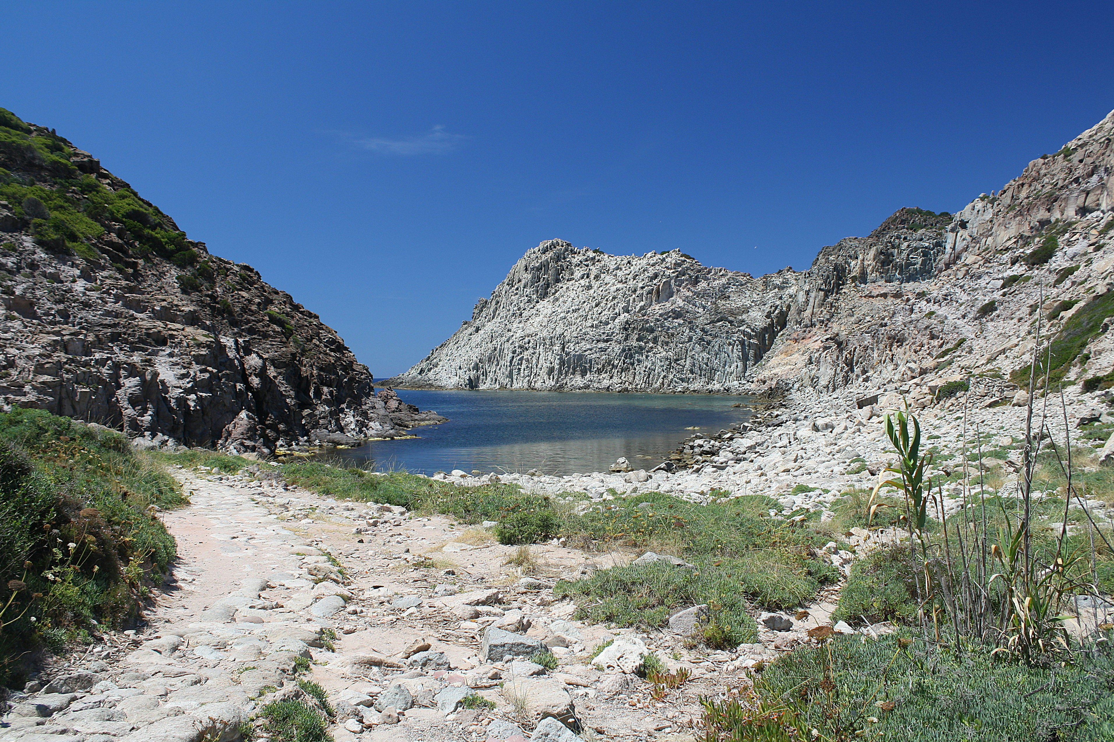 Cala Fico, San Pietro Island, Sardinia, Italy.