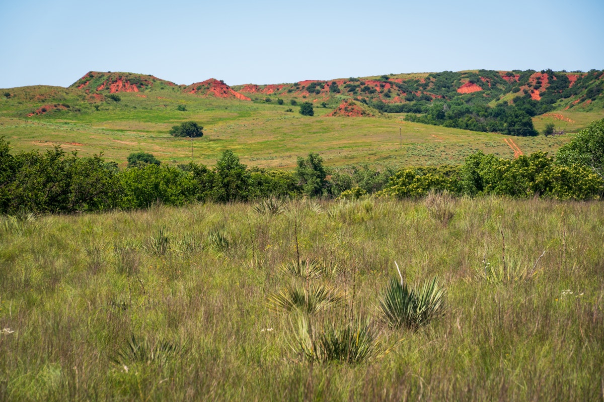 The landscape of Washita Battlefield National Historic Site.