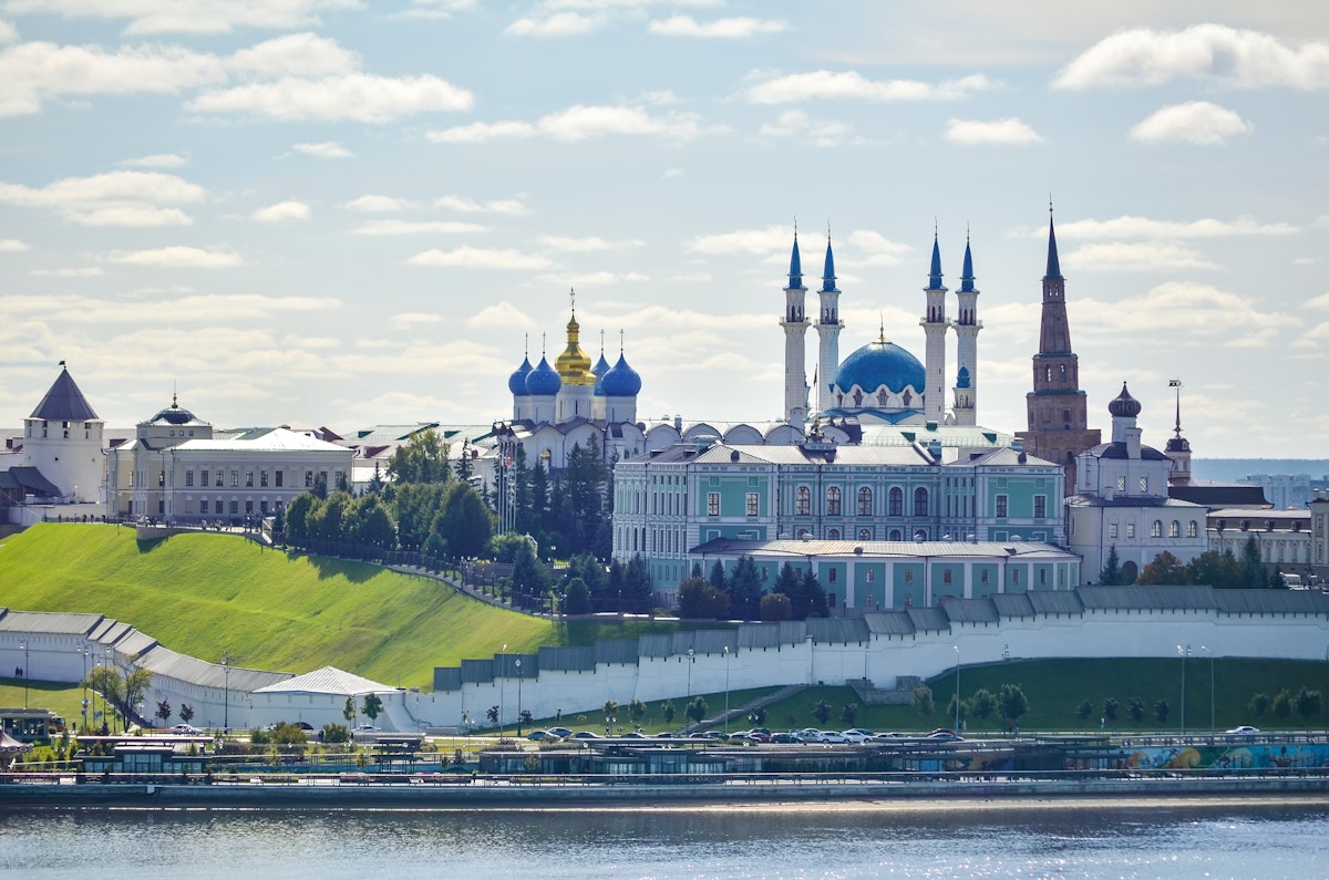 Kazan Kremlin and the river Kazanka.