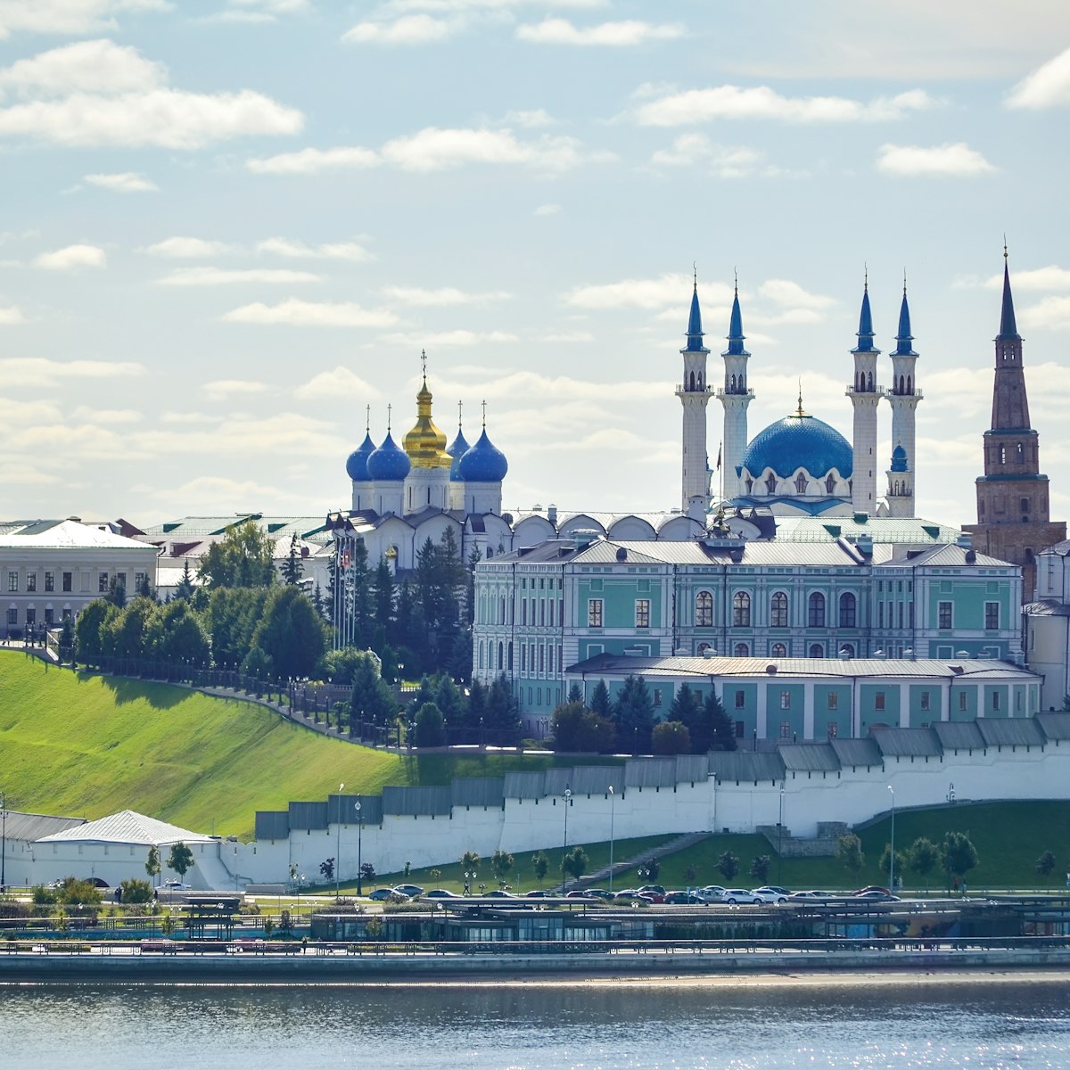 Kazan Kremlin and the river Kazanka.