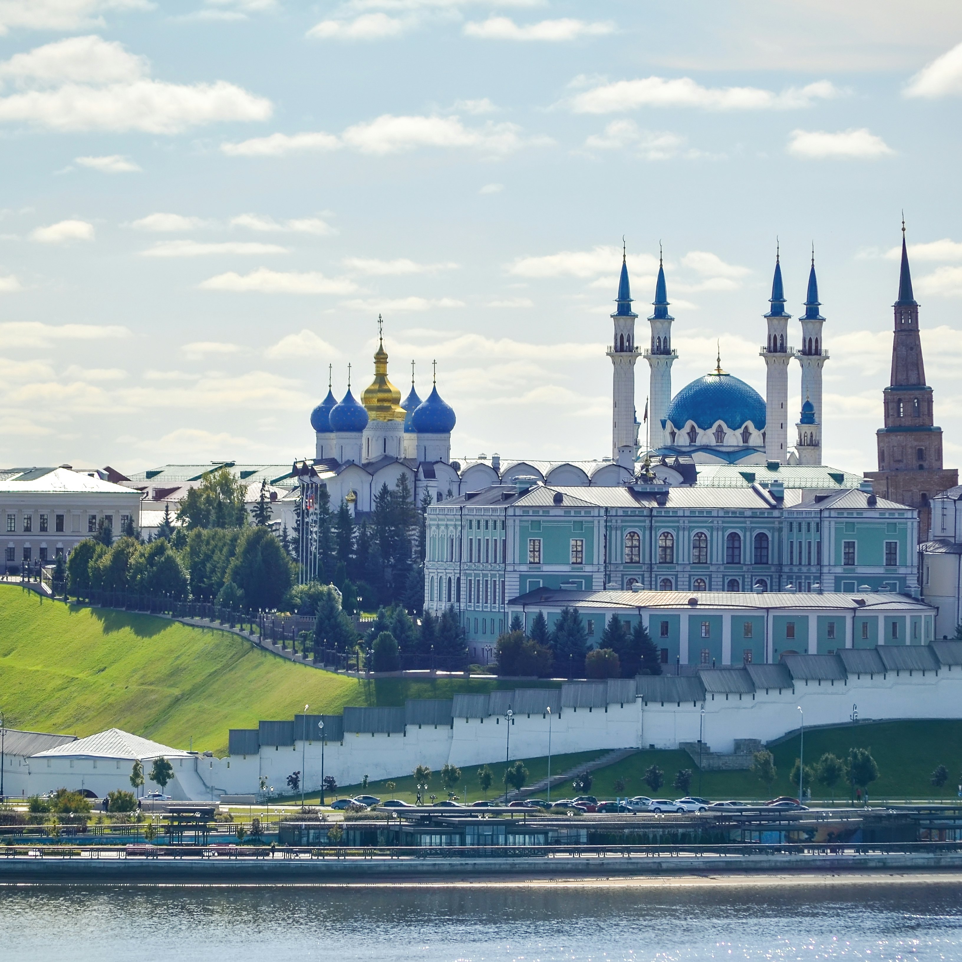 Kazan Kremlin and the river Kazanka.