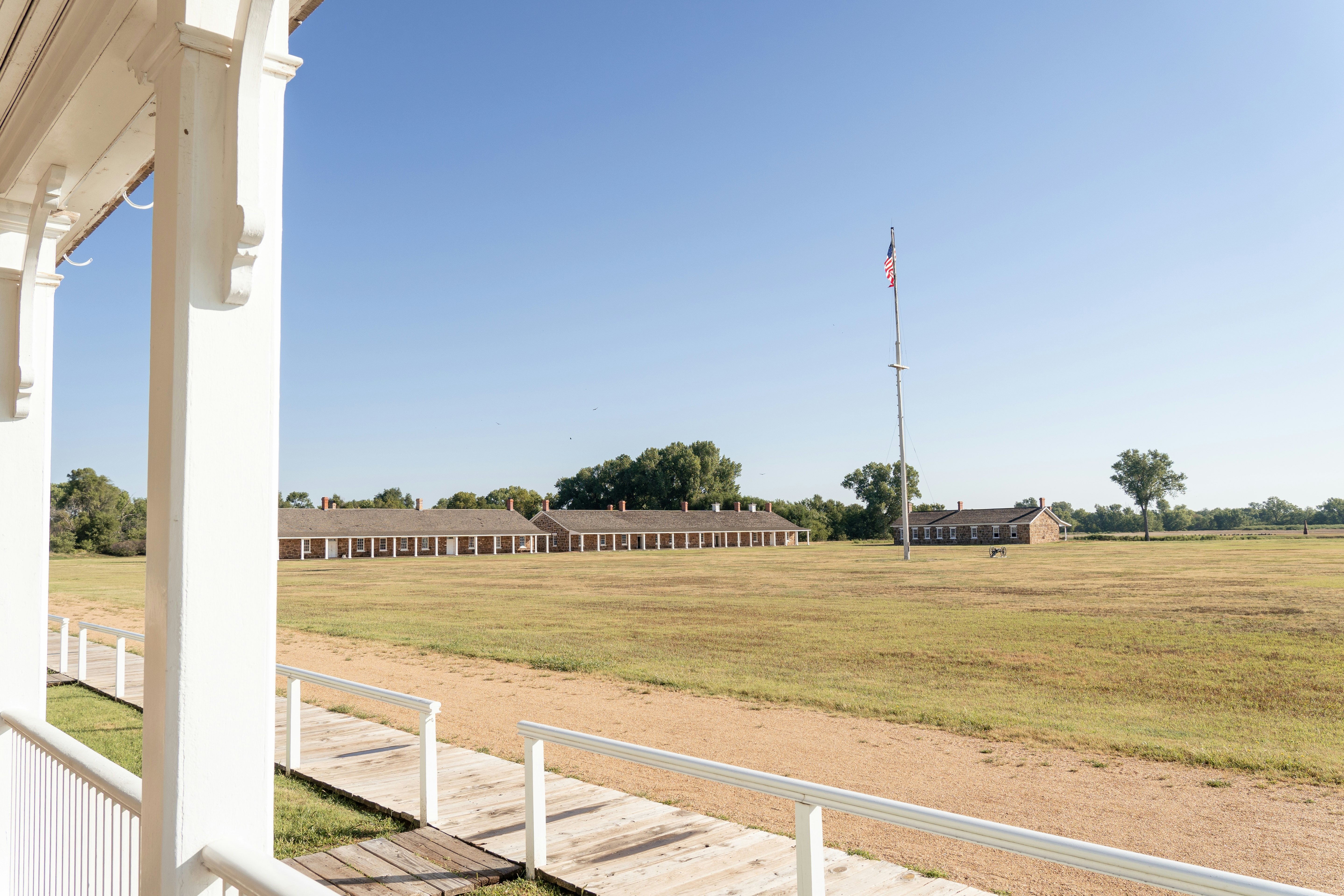 The grounds at Fort Larned National Historic Site.
