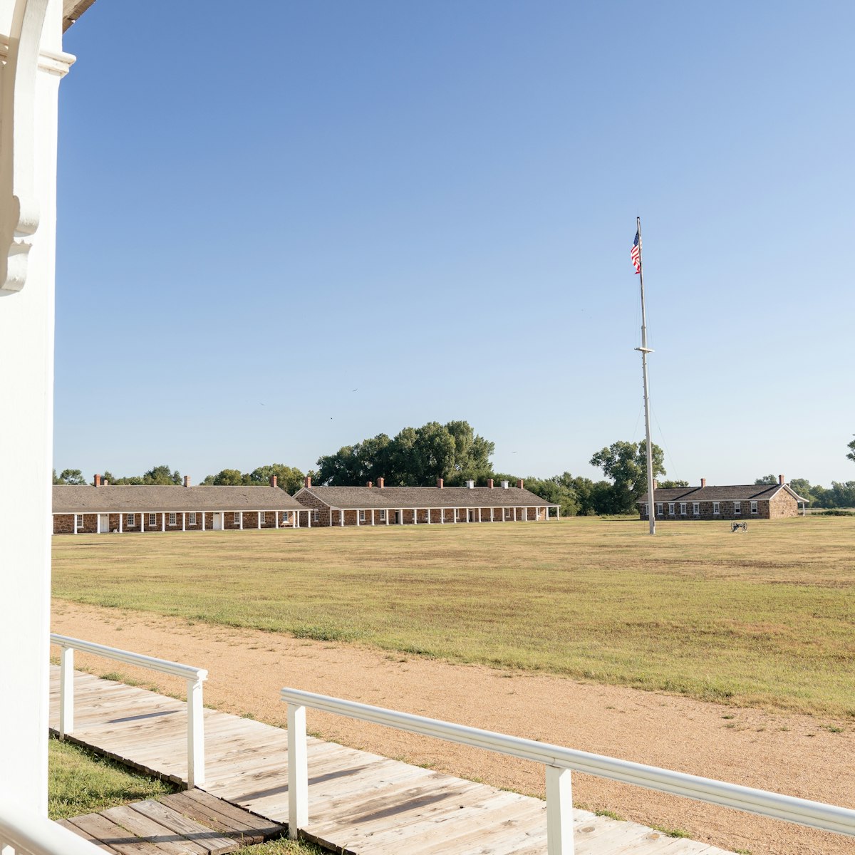 The grounds at Fort Larned National Historic Site.