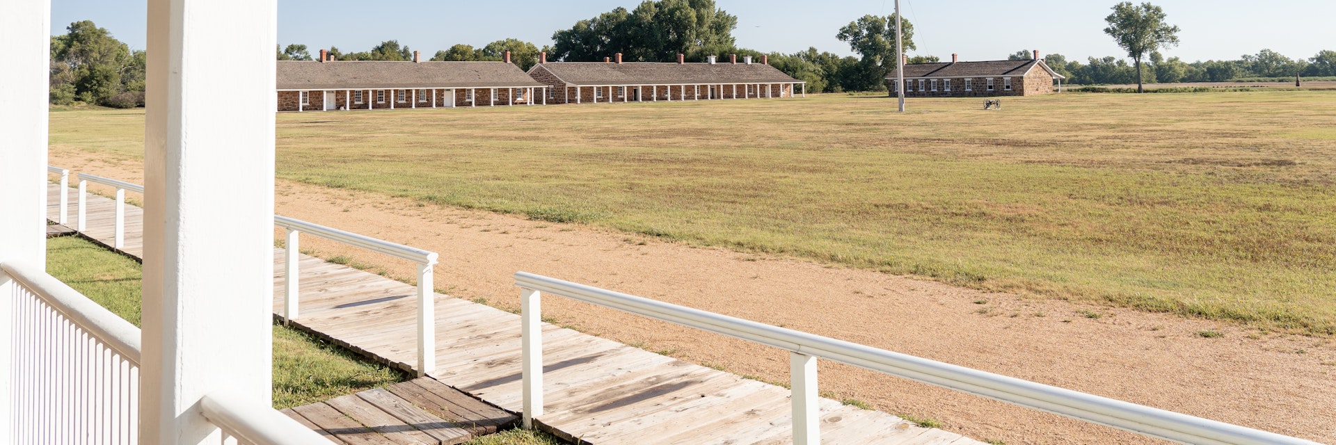 The grounds at Fort Larned National Historic Site.