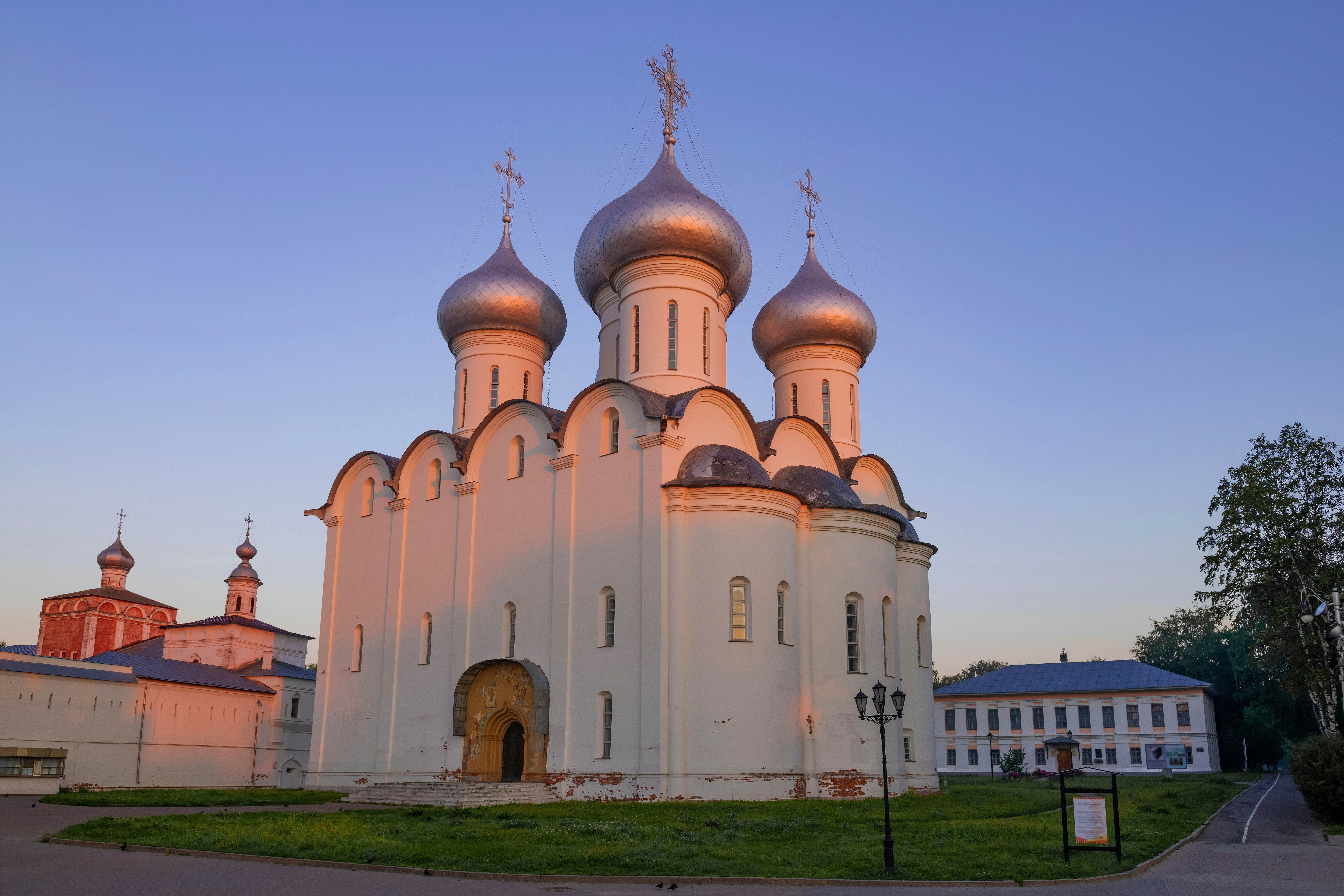 St. Sophia Cathedral on an early August morning, Vologda, Russia.