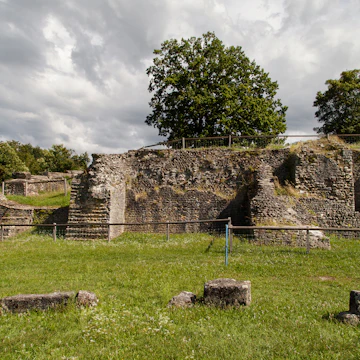 Ruins of the roman theatre of Aventicum in Avenches, Switzerland.