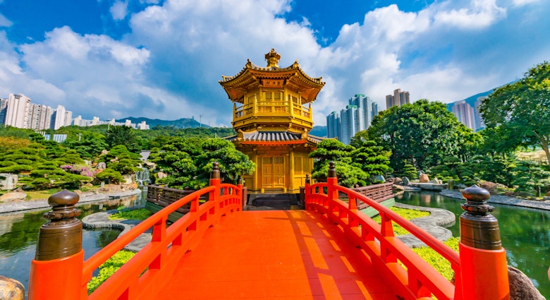 Golden pagoda of Nan lian garden in Hong Kong city with beautiful background ; Shutterstock ID 521749765; your: Alex Butler; gl: 65050; netsuite: Online Editorial; full: Hong Kong flights
521749765