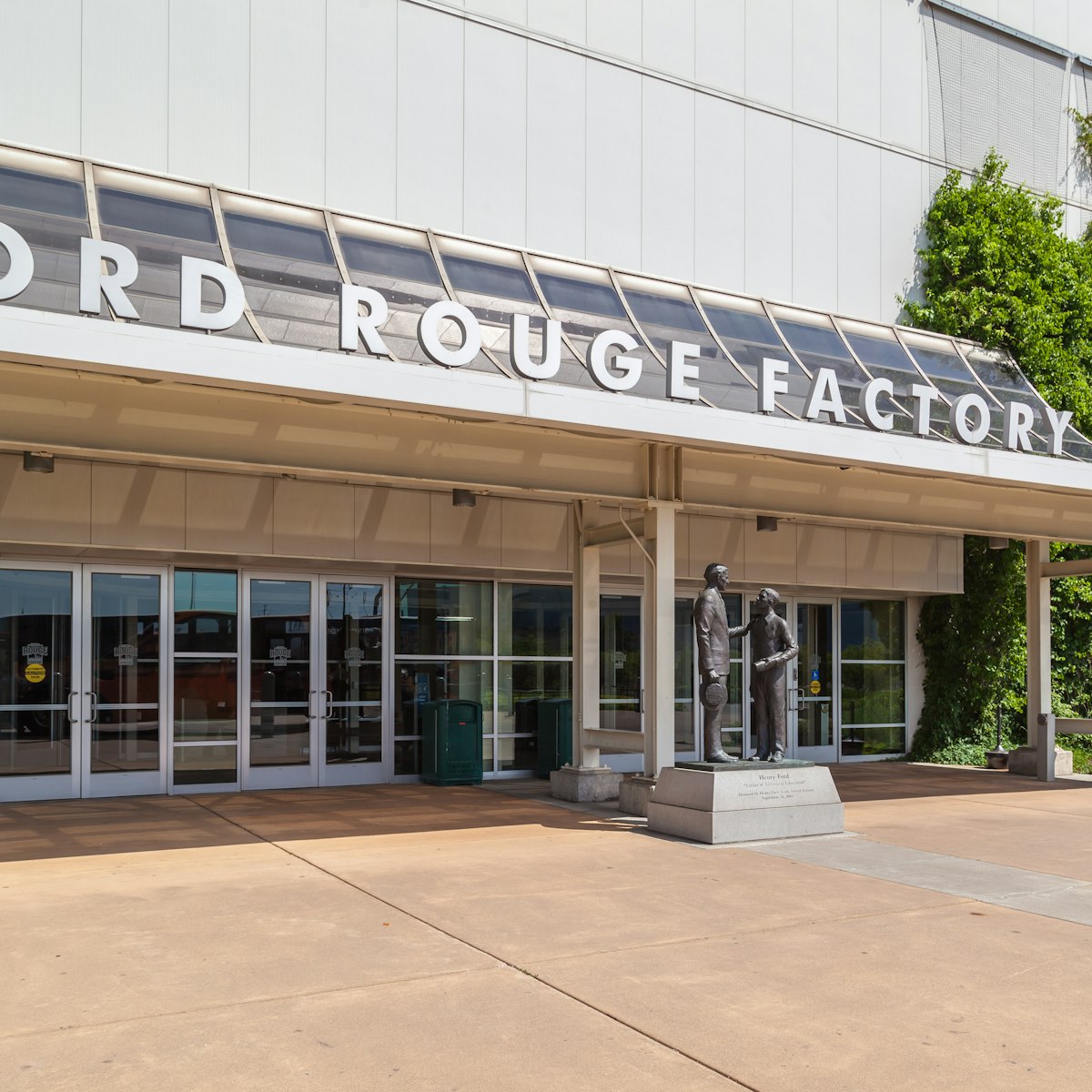Entrance of Ford Rouge Factory Tour in Dearborn.