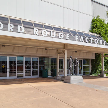 Entrance of Ford Rouge Factory Tour in Dearborn.