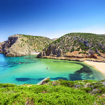 Cala Domestica beach, Sardinia, Italy.