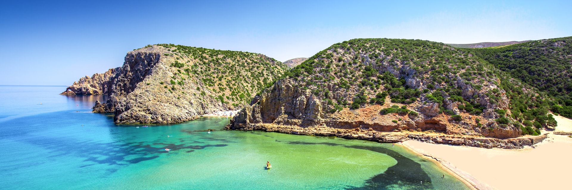 Cala Domestica beach, Sardinia, Italy.