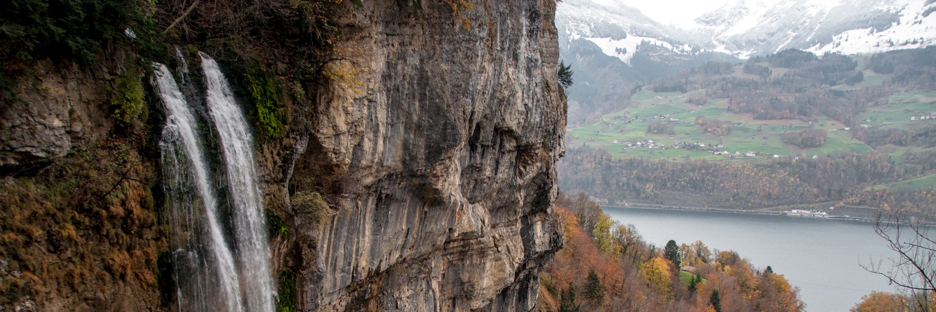 Seerenbachfälle, waterfall in Switzerland.