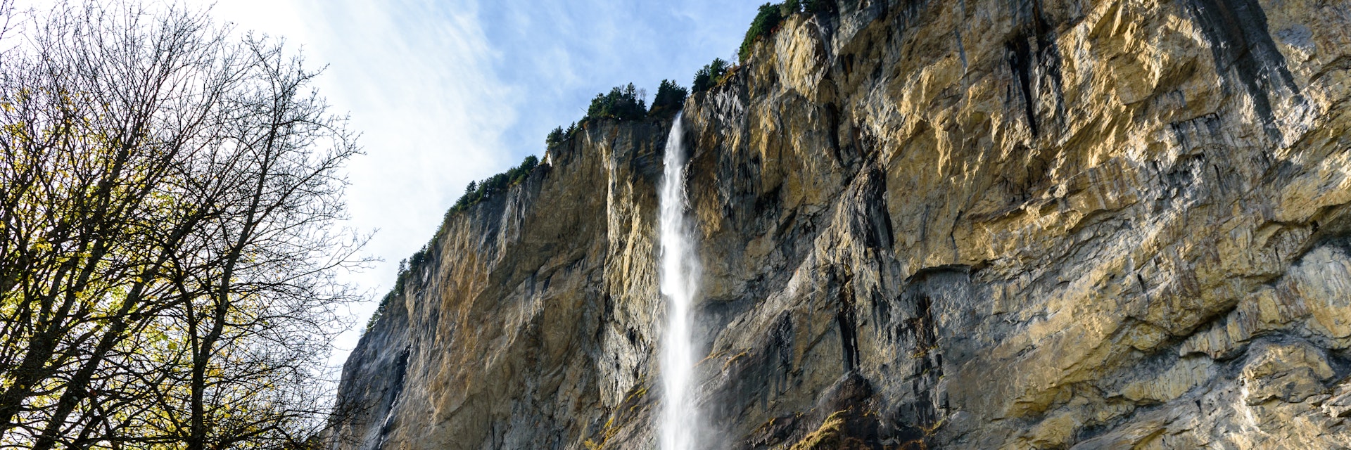 Staubbach Falls during autumn.