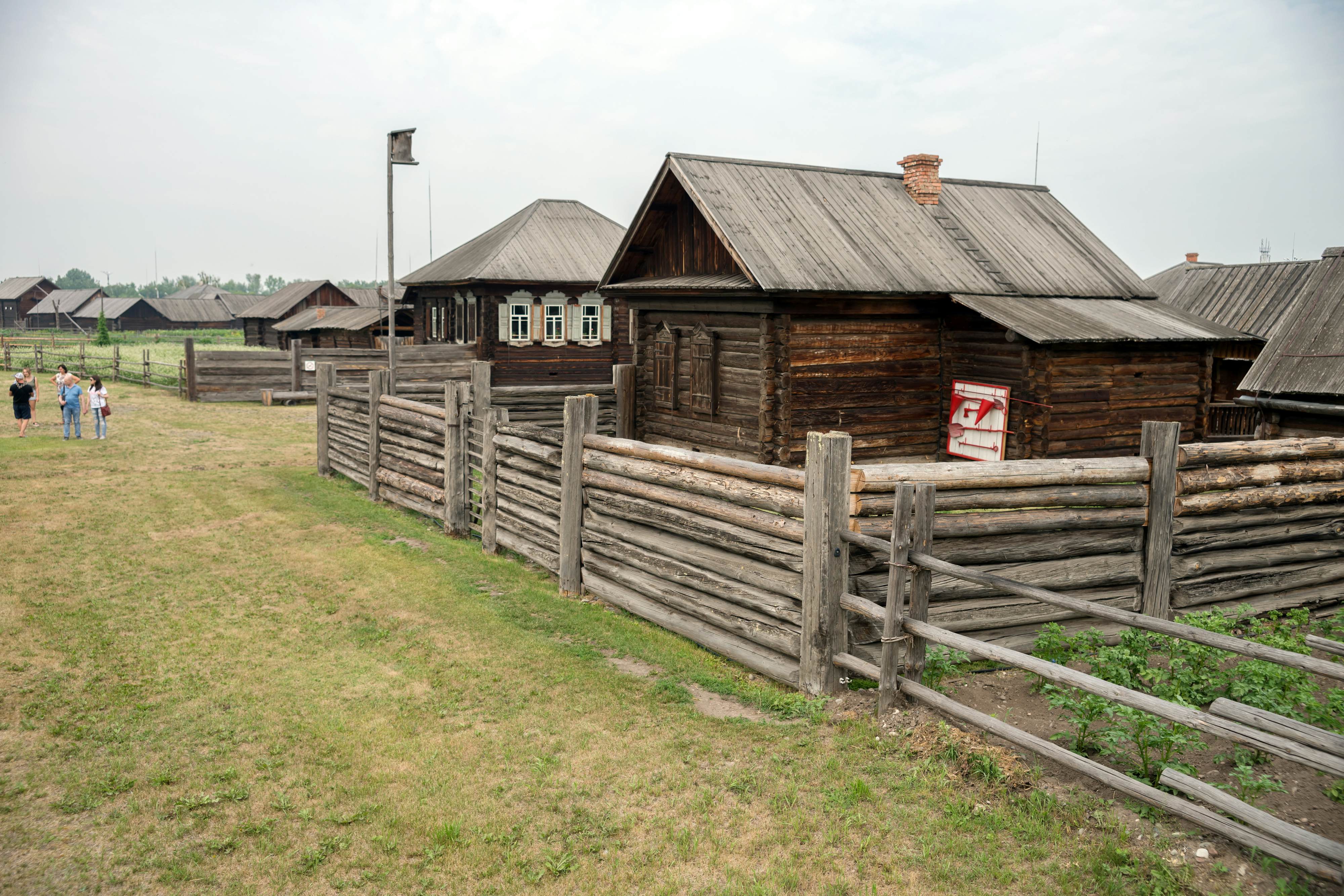 Village street in the Shushenskoe Ethnographic Museum.