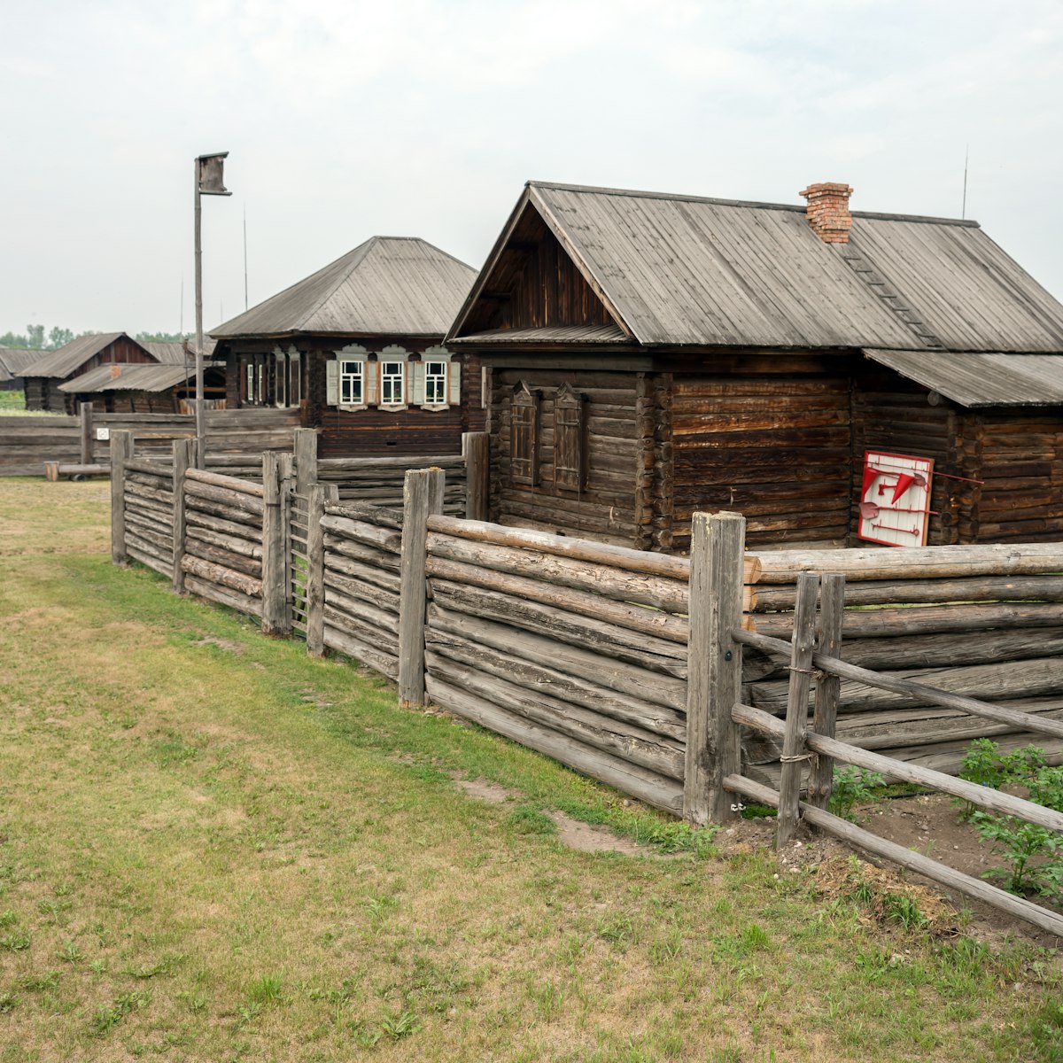 Village street in the Shushenskoe Ethnographic Museum.