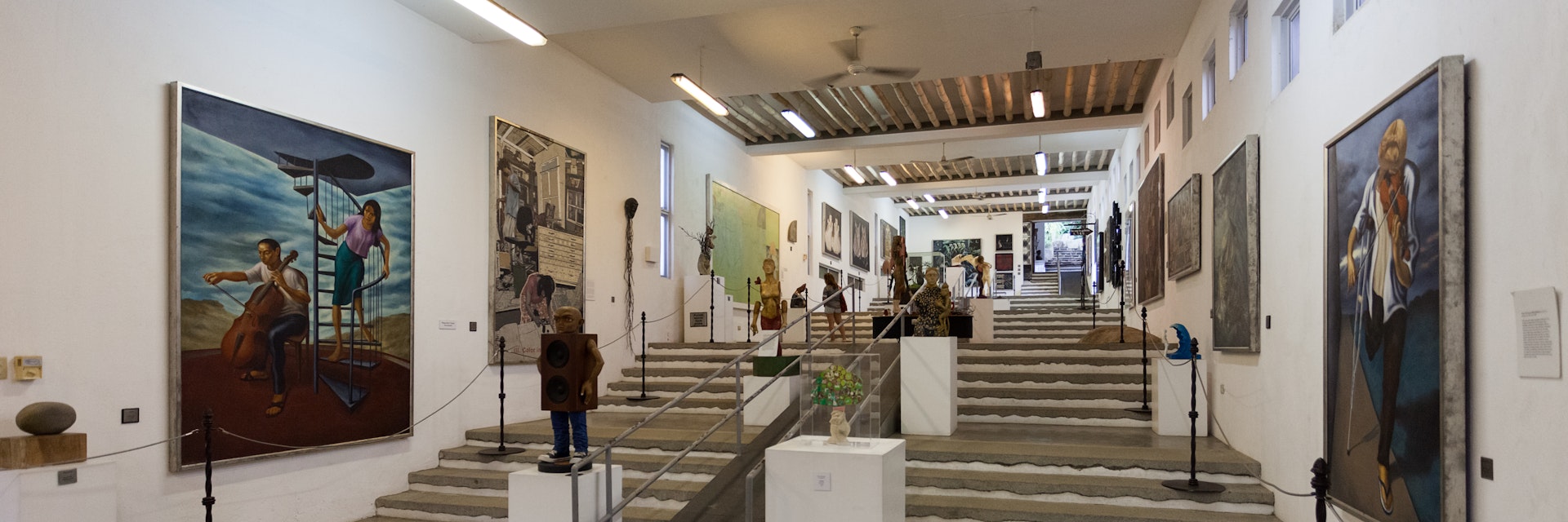 Artwork on display inside the Pinto Art Museum.