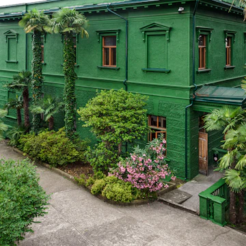 Courtyard of Joseph Stalin's dacha.