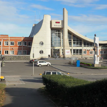 Railway station building in Severobaikalsk.