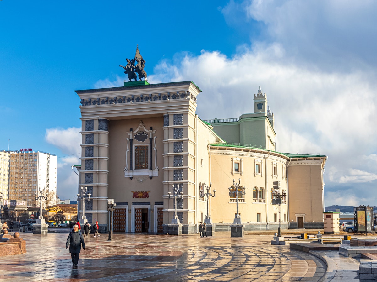 The Buryat Opera and Ballet Theater in Ulan-Ude, the capital of the Republic of Buryatia.