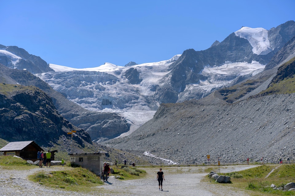 Moiry Glacier in the Swiss Alps.