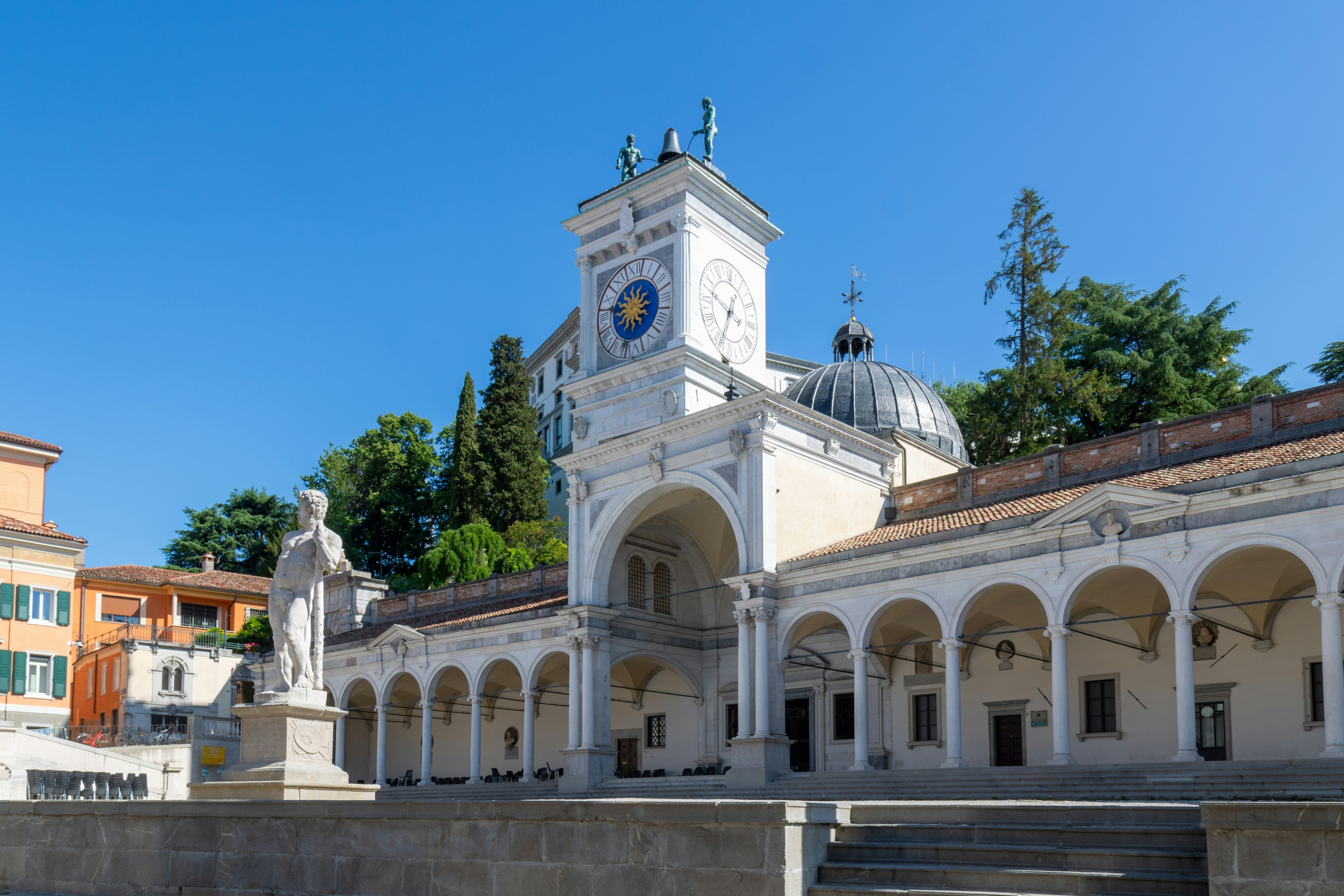 Clock tower, Torre dell'Orologio, in Loggia di San Giovanni located in Piazza della Libertà in Udine.