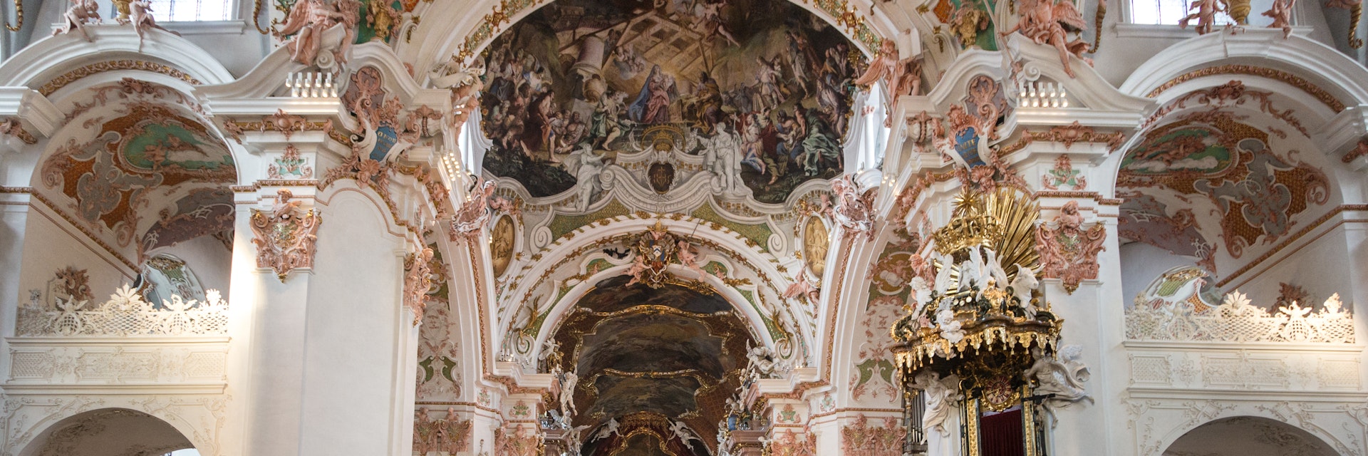 The interior of the Einsiedeln abbey.