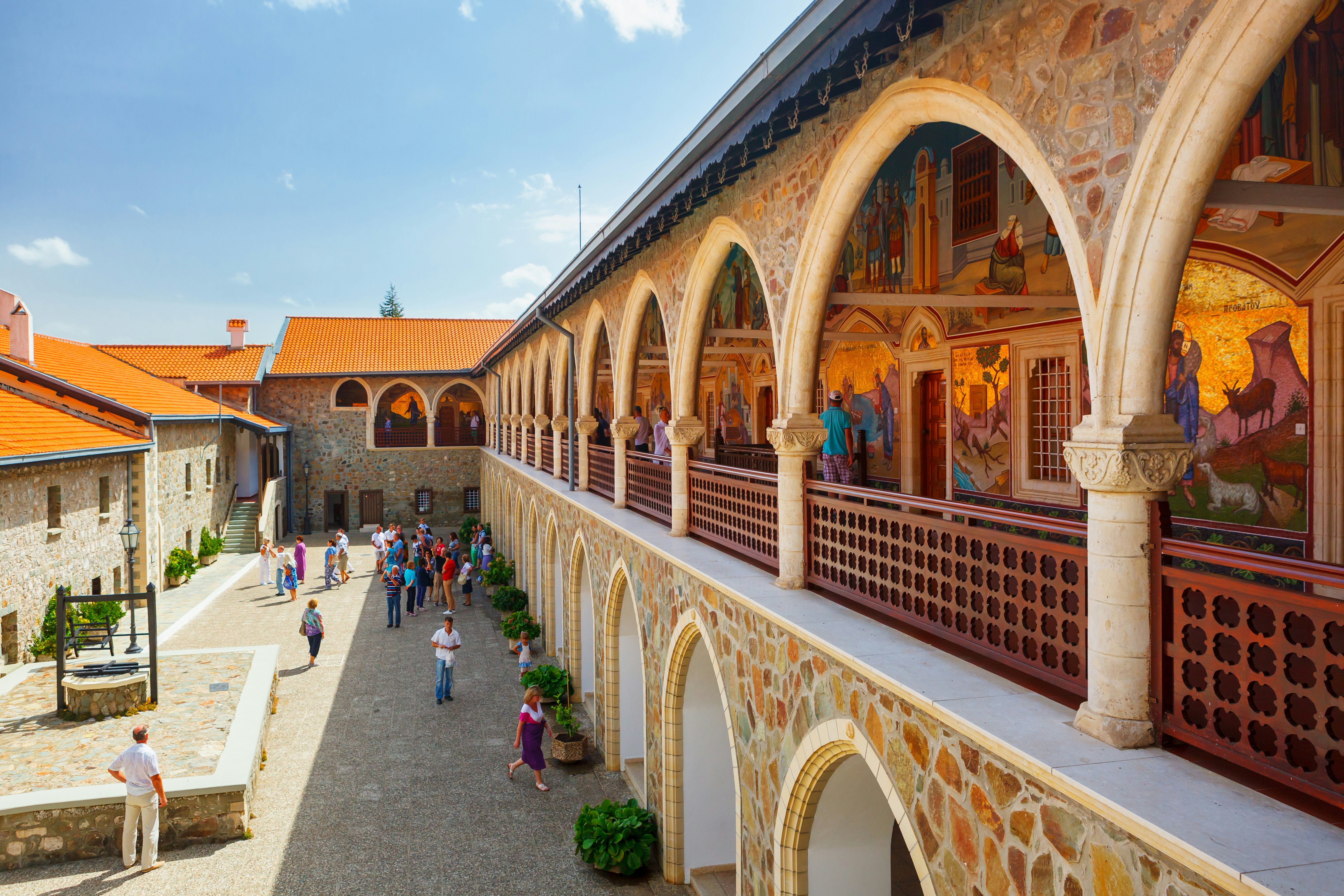 Courtyard in Kykkos monastery.