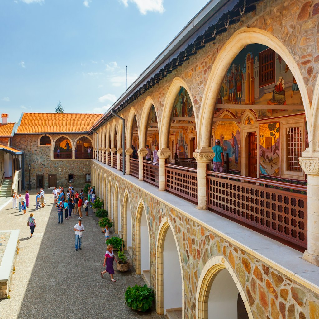 Courtyard in Kykkos monastery.