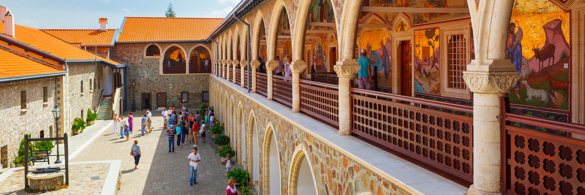 Courtyard in Kykkos monastery.