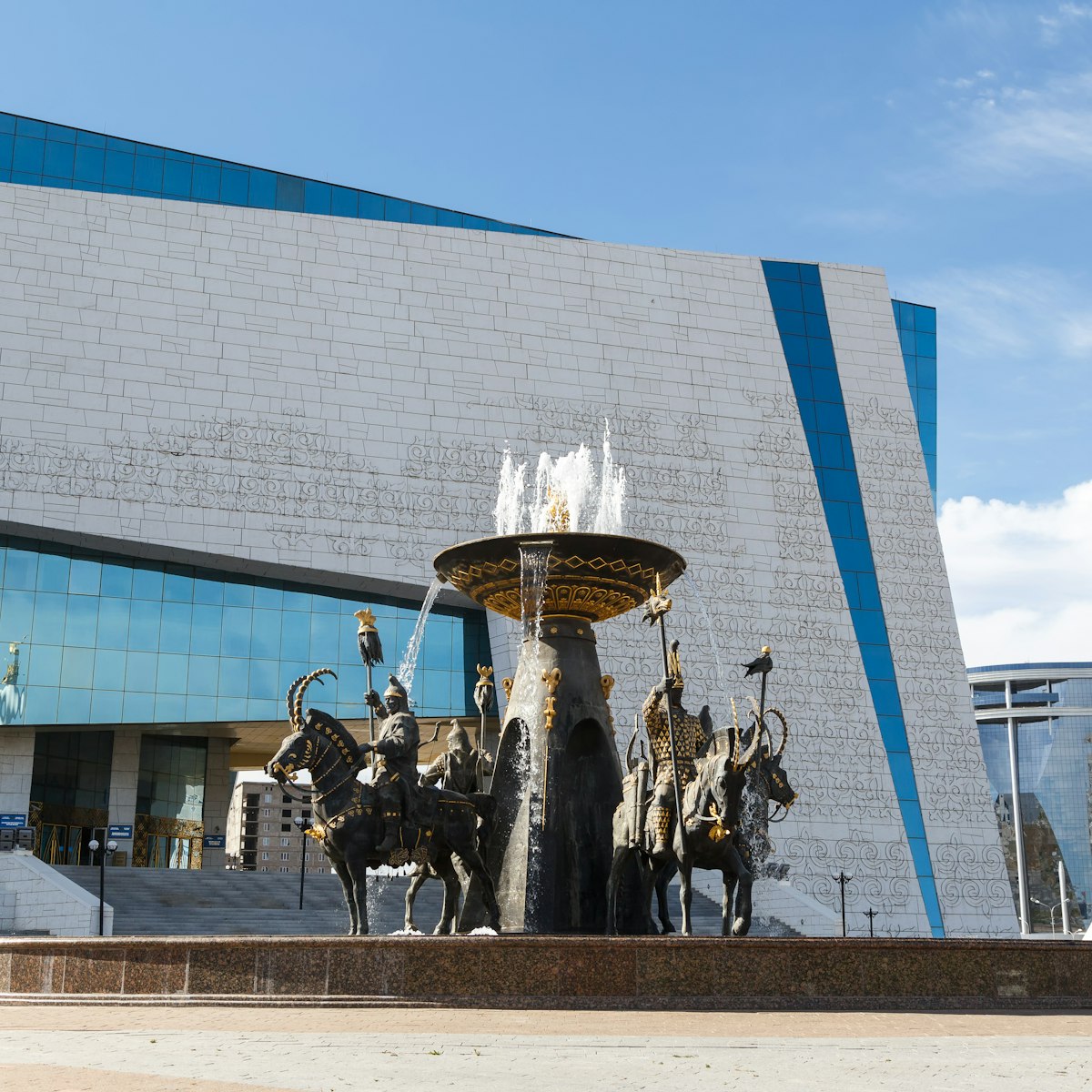 The fountain at the National Museum of Republic of Kazakhstan.