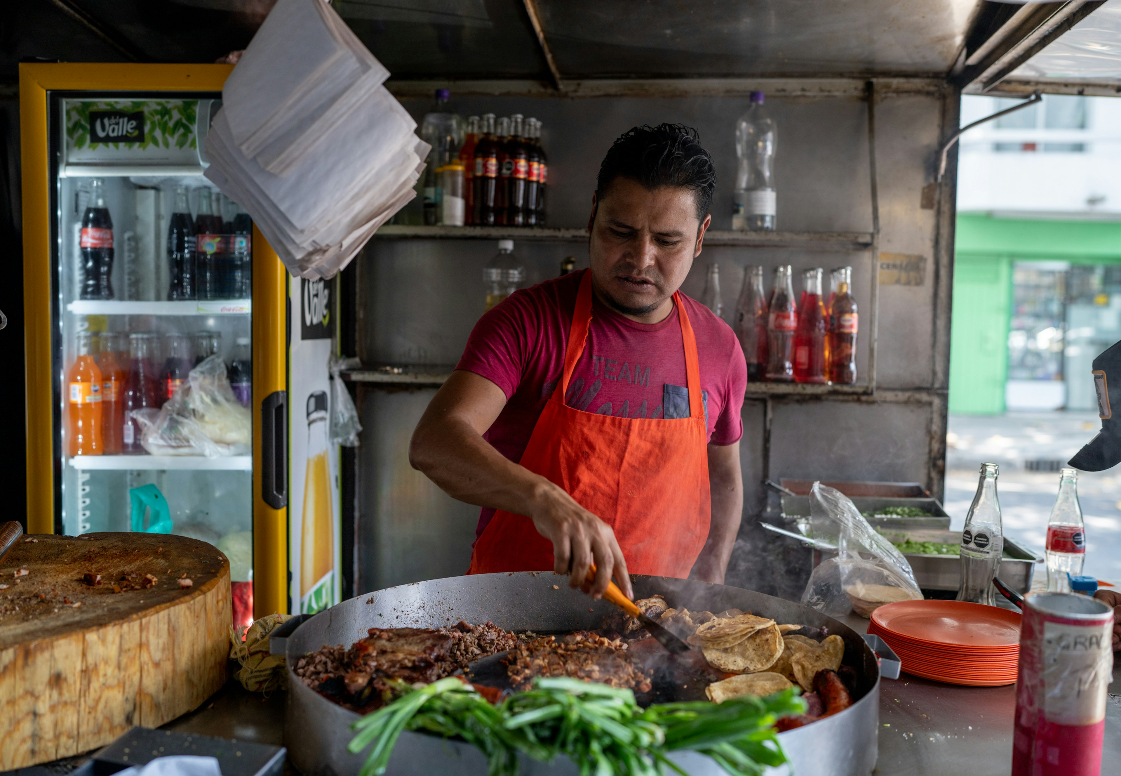 Street-food tacos in Mexico City.
