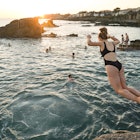 A scene from the annual Christmas Day swim, with hundreds of swimmers turning up for a leap into the water at the Forty Foot this morning, in Dun Laoghaire, Dublin..On Wednesday, December 25, 2019, in Dublin, Ireland. (Photo by Artur Widak/NurPhoto via Getty Images)
1190480420
christmas day dip, christmas dublin, christmas ireland, christmas season, christmas break, close-up photos, destination, dress photos, dublin, eu, editorial, irish christmas, public celebratory event, xmas, festive season, holiday