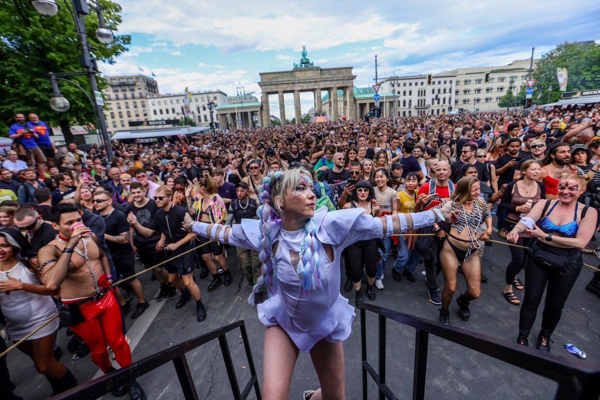 BERLIN, GERMANY - JULY 09: Techno music enthusiasts and revellers take part in the 2022 Loveparade "Rave the Planet" on July 9, 2022 in Berlin, Germany. The Loveparade was an iconic annual event in Berlin from 1989 until 2006, after which it moved to cities in Germany's Ruhr region due to financial considerations. In 2010 tragedy struck the Loveparade when 21 people died and over 600 were injured in a crush in a tunnel leading to the event. Today's Loveparade, with at least 20,000 expected participants, is the first to take place since then. (Photo by Omer Messinger/Getty Images)
1241806850